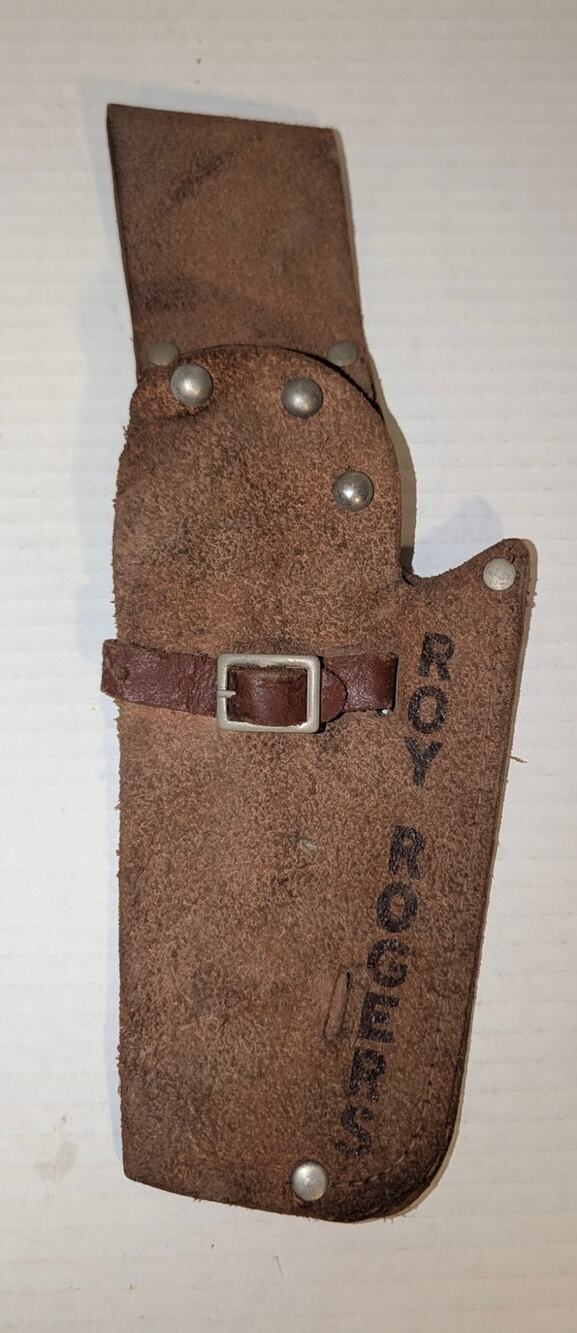 Vintage Roy Rogers Leather Holster Children's Toy